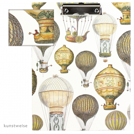 Klemmbrett A4 mit Motiv Heißluftballons, Montgolfiade
