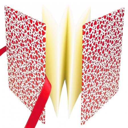 Rote Herzen - Leporello für Fotos 10 x 15 cm