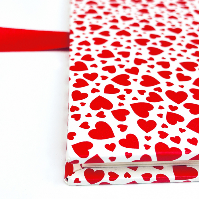 Rote Herzen - Leporello für Fotos 10 x 15 cm
