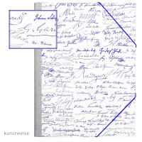 Unterschriften, blau - Sammelmappe A4